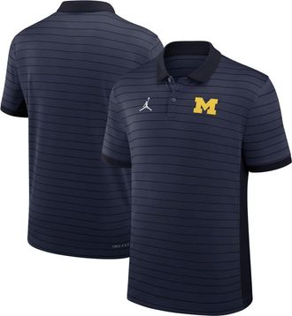 Jordan Brand Mens Jordan Brand Navy Michigan Wolverines 2025 Early Season Coaches Sideline Victory Stripe Dri-FIT Polo at Nordstrom, Size Xx-Large