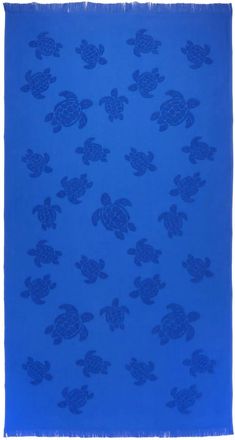 Vilebrequin Turtles Jacquard beach towel - Blue