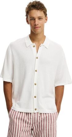 Cotton On Mens Box Fit Knit Shirt in White at Nordstrom, Size X-Small