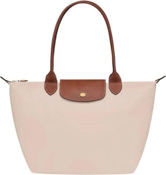 Longchamp Tassen, Dames, Beige, ONE Size, Leer, Le Pliage Original Schoudertas M