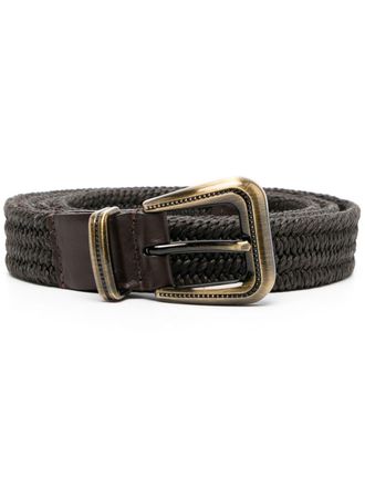 Brunello Cucinelli Cintura intrecciata - Marrone