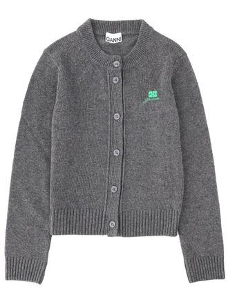 Ganni Cardigan mit Logo