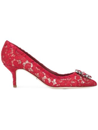 Dolce & Gabbana Red Slip On Pumps