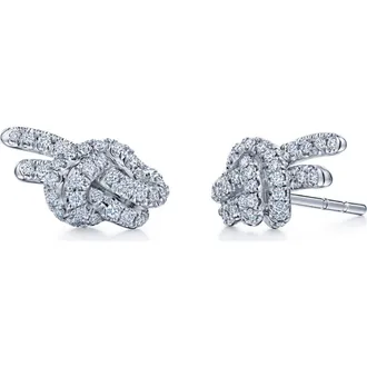 Kwiat Entwine Petite Diamond Stud Earrings in Platinum at Nordstrom
