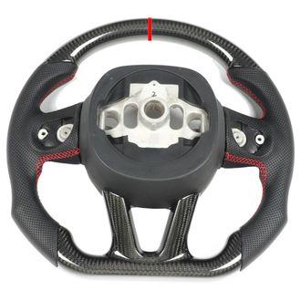 OEM Volante De Cuero Con Fibra De Carbono Seca Para Dodge Challenger/charger 2015-2022