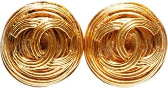 Chanel Orecchini a bottone CC 1994 - Oro