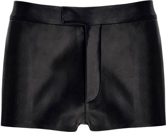 Ferragamo nappa-leather mini shorts - men - Nappa Leather - 48 - Black
