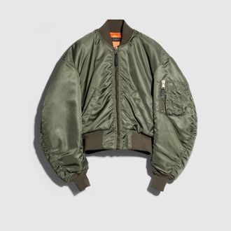 Gucci Nylon Twill Zip Jacket, Size XXL, Green, Ready-to-wear