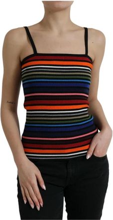 Dolce & Gabbana Sleeveless Tops - Dames - Tops zonder mouwen - Veelkleurig - L - Katoen - Tops
