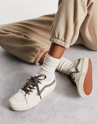 Vans Sk8-Low - Sneakers basse bianco sporco con dettagli colorati vintage