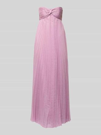 Jake*s Abendkleid mit Plisseefalten und Bandeau-Ausschnitt in Rosa, Gr&ouml;&szlig;e 32