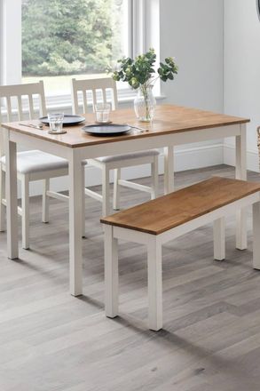 Julian Bowen Coxmoor Rectangular 4 Seater Dining Table in Ivory