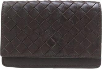 Bottega Veneta Pre-owned Wallets, male, Brown, Size: ONE SIZE Pre-owned Vintage Business card case
