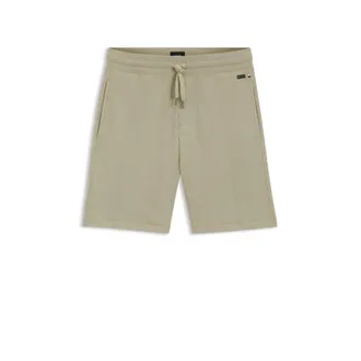 BOSS Cotton-blend shorts with waffle texture