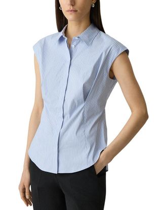 Theory Cap Sleeve Cinch Shirt