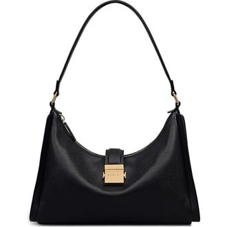 Radley London Sloane Mews Pebbled Leather Shoulder Bag in Black at Nordstrom Rack