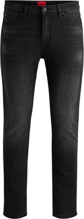 HUGO BOSS Tapered Jeans - Heren - Slim Fit Broeken - Zwart - W29 L34 - Katoen - Broeken