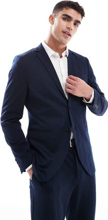 Jack & Jones Giacca da abito slim fit blu navy in jersey