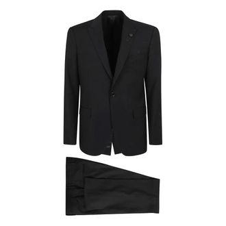 Lardini Heren, Pakken, Blauw, Maat: M Wol