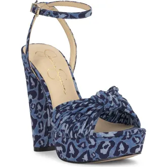 Jessica Simpson Immie Platform Sandal in Blue Print at Nordstrom Rack, Size 7.5