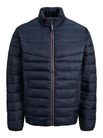 Jack & Jones Steppjacke JACK & JONES JJWEST LIGHT PUFFER COLLAR, Herren, Gr. S, sky captain, Web, Obermaterial: 100% Nylon, unifarben, Jacken Steppjacke