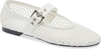 Tony Bianco Carla Mary Jane Flat in White Braid at Nordstrom, Size 7.5