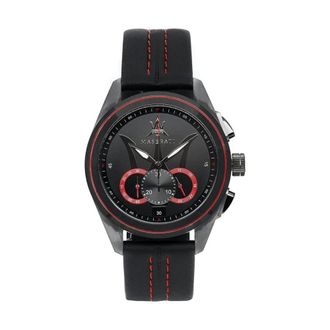 Maserati Traguardo Chronograph - Heren - Accessoires - Zwart - Maat: ONE Size Leer