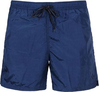 Drumohr Blauwe Zee Kleding Elastische Taille Shorts - Heren - Strandmode - Blauw - S - Polyester - Badmode