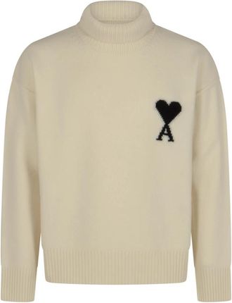 Ami De Coeur Turtleneck Sweater - Heren - Coltruien - Beige - XL - Wol - Truien & Vesten