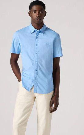 Levi's Kurzarmhemd LEVIS SS BATTERY HM, Herren, Gr. M, N-Gr, della robbia blau, Web, Obermaterial: 98% Baumwolle, 2% Elasthan, schmal, Hemden Kurzarmhemd