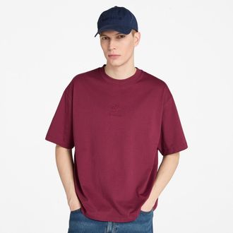 Timberland T-Shirt TIMBERLAND HAMPTHON Tonal Stack Logo Tee, Herren, Gr. XXL, burgundy, Obermaterial: 100% Baumwolle, Rundhals, Shirts T-Shirt