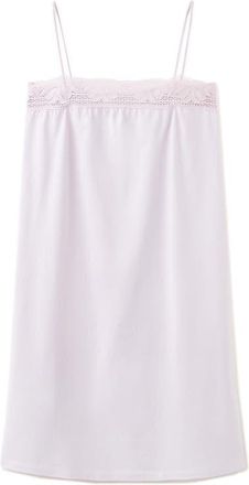 Mango Lace Trim Cotton Nightgown in Lilac at Nordstrom, Size Medium