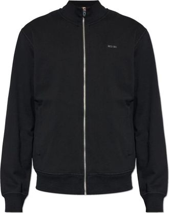 Diesel S-Lock-Met Sweatshirt - Heren - Vesten met rits - Zwart - 3XL - Katoen - Hoodies & sweatvesten