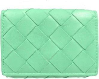 Bottega Veneta Pre-owned Wallets, female, Green, Size: ONE SIZE Pre-owned Leather wallets