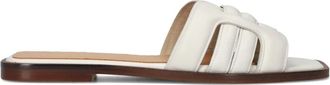 Notre-V Schoenen, Dames, Wit, 38 EU, Leer, Elegante Zomerslippers