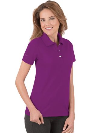 Trigema Poloshirt TRIGEMA TRIGEMA Poloshirt aus Baumwolle, Damen, Gr. XS, lila (brombeer), 100% Baumwolle, Basic, Shirts Poloshirt