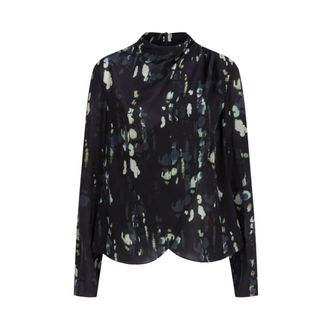 Dante6 Gedrukte Overlap Top Nesrin - Dames - Blouses & Shirts - Veelkleurig - Maat: S Viscose