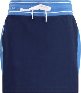 Casablanca Drawstring Mini Rok - Dames - Korte rokken - Blauw - XS - Katoen - Rokken