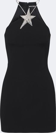 DAVID KOMA Embellished halterneck minidress