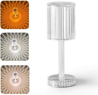 Trade Shop Trade Shop Traesio - Trade Shop - Lampada Cristall Touch Of Tavolo To Ricaricabile Usb Light Dimmerabile