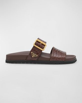 Prada Leather Sandals − Sale: up to −46% | Stylight