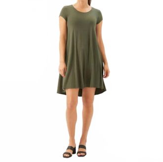 Karen Kane Maggie Trapeze Mini Dress In Olive