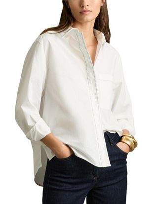 Reiss Sofia Stab Stitch Shirt