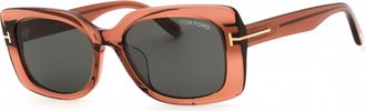 Tom Ford Brown Gradient Square Ladies Sunglasses FT1170-K 48F 54