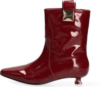 Marc Ellis Carmilla Enkellaars - Dames - Laarzen met Hak - Rood - 37 EU - Leer - Schoenen