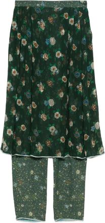 Versace Rok met bloemenprint - Groen
