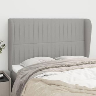 vidaXL Cabecero Con Orejas De Tela Gris Claro 147x23x118/128 Cm Vidaxl