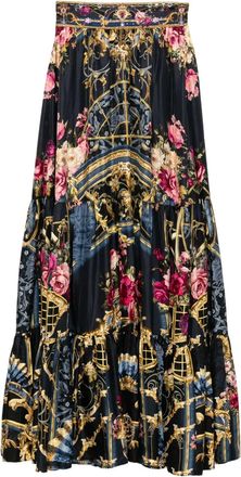 Camilla Gonna Ornate On A Plate - Nero