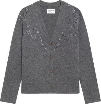 Zadig&Voltaire Dames, Truien, Grijs, Maat: XS Kasjmier