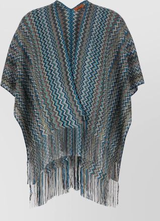 Missoni embroidered viscose blend cape open front